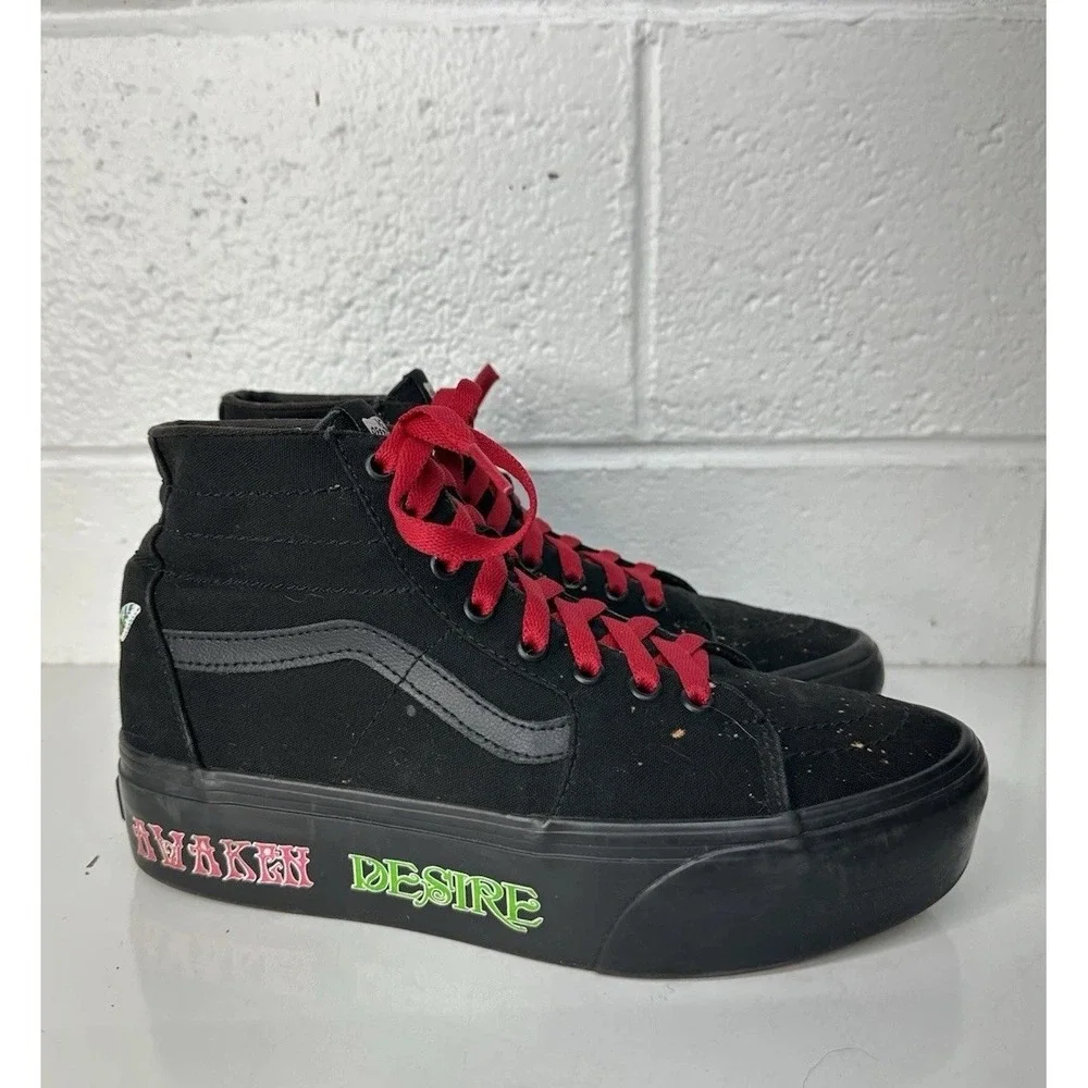 Vans Women Sk8-Hi Tapered Morph Stackform 'GLOW IN THE DARK' Blackout Size 9.5‎